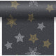 Duni 3-in-1 Schneesterne schwarz 40x480cm