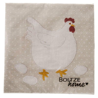Boltze Home Servietten Huhn 16,5x3cm