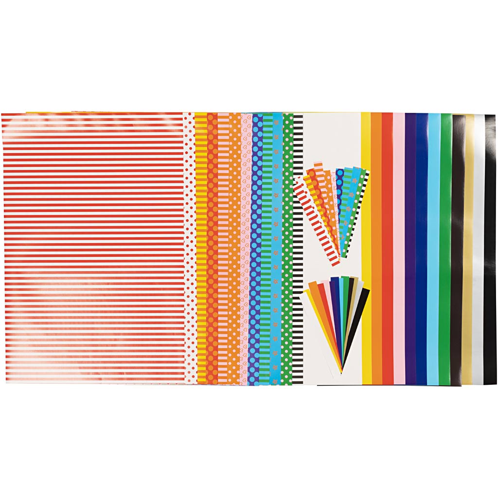 Creativ Company Glanzpapier, Blatt 32x40 cm, 80 gr, 1 Set