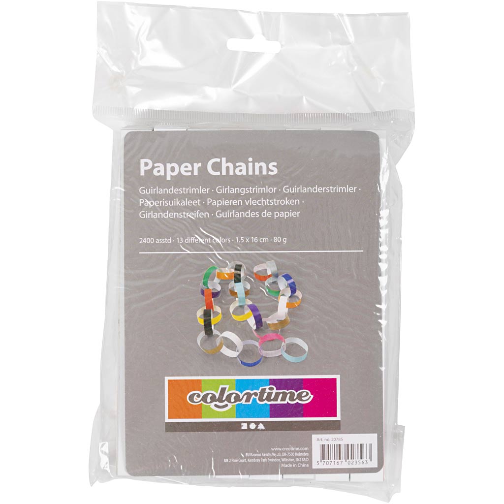 Papierstreifen - verschiedene Farben, 2400st.