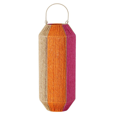Boltze Home Laterne rosa orange h50cm