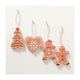 Boltze Home Weihnachtsanhänger Lebkuchenmann 4er Set