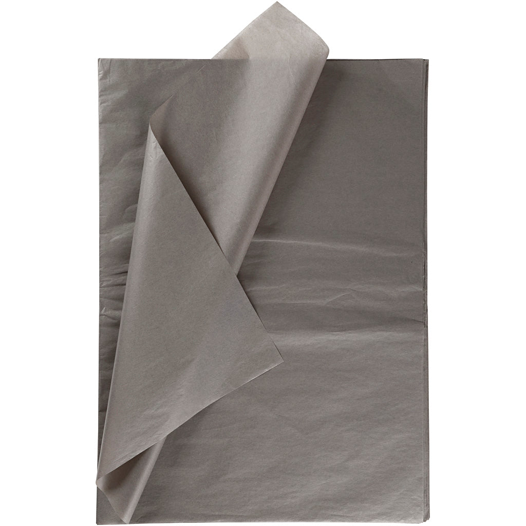 Creativ Company Seidenpapier, Blatt 50x70 cm, 17 g, dunkelgrau, 25 Blatt 1 Karton