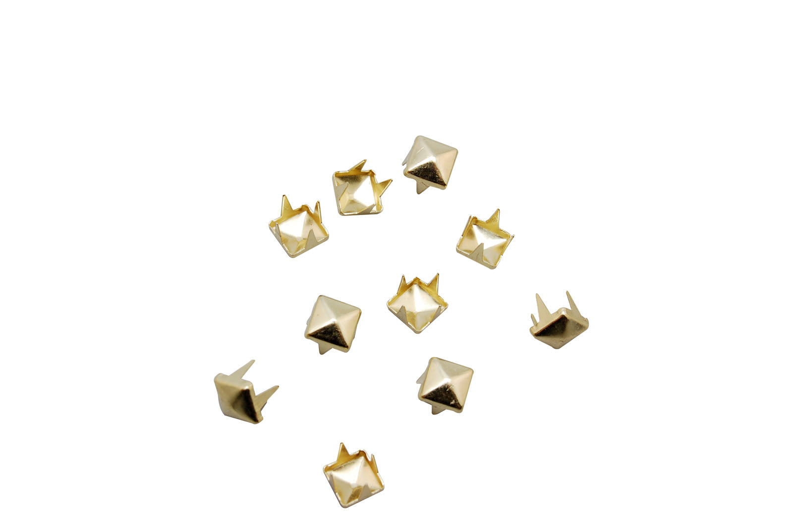 Vaessen creative • Ohrstecker, quadratisch, 6 mm, 10 Stück, Gold