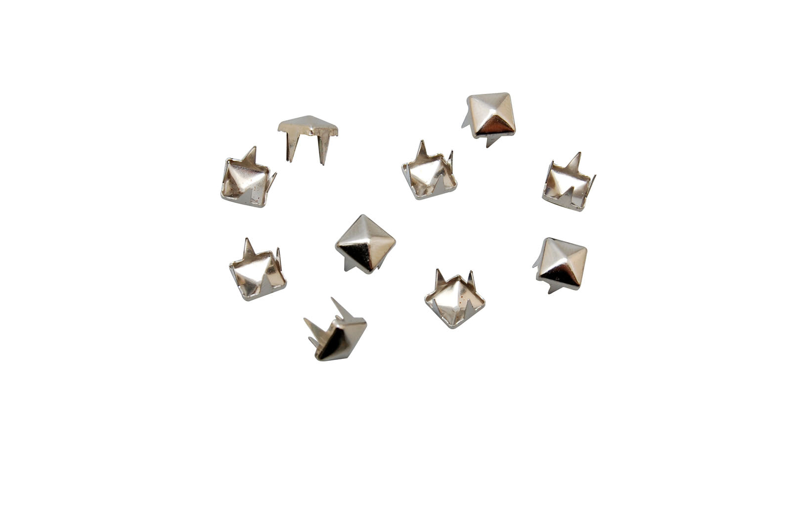 Vaessen creative • Ohrstecker quadratisch 6mm 10 Stück Silber