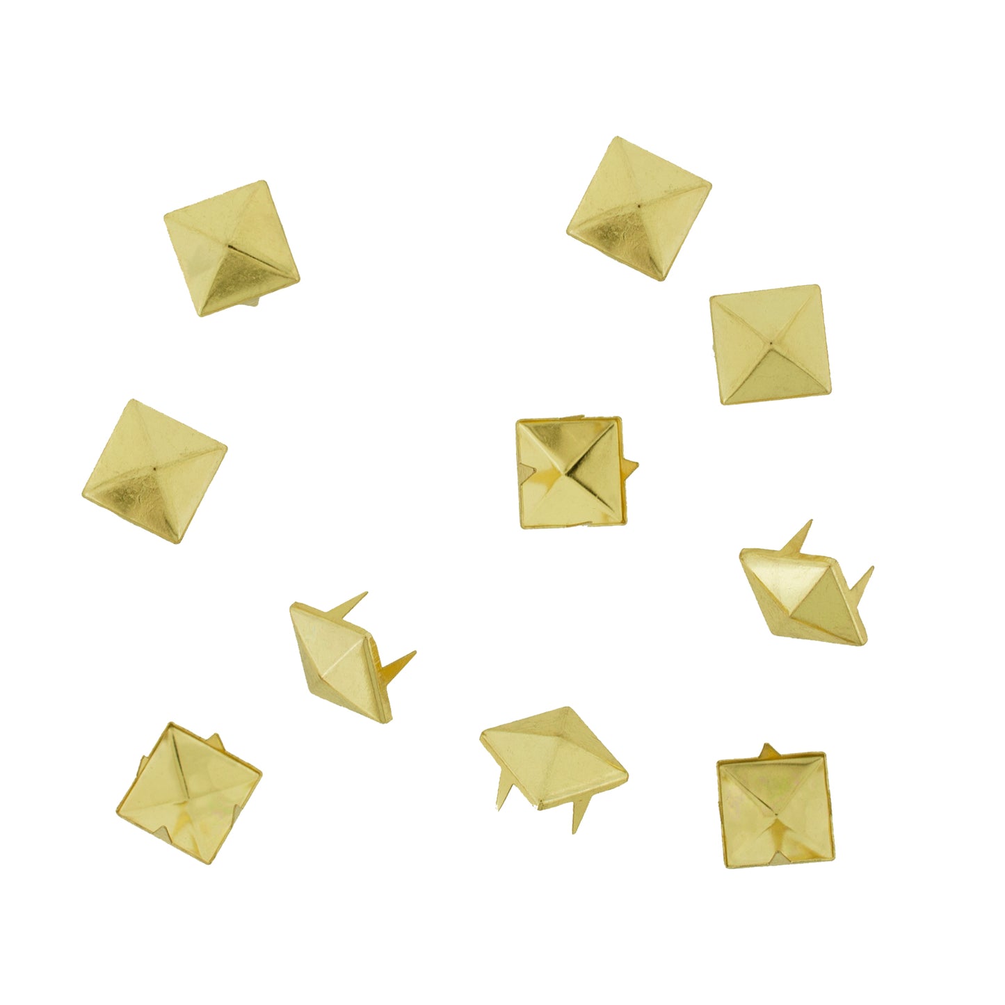 Vaessen creative • Ohrstecker, quadratisch, 12 mm, 10 Stück, Gold