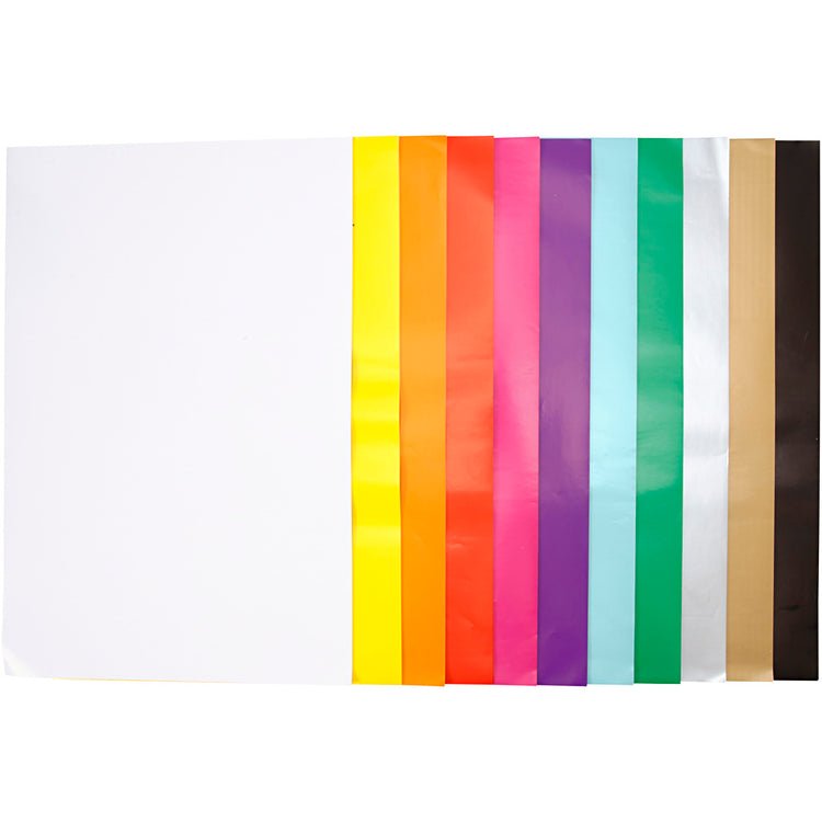 Creativ Company Glanzpapier, Blatt 32x48 cm, 80 gr, verschiedene Farben, 11x25 Blatt 1 Karton