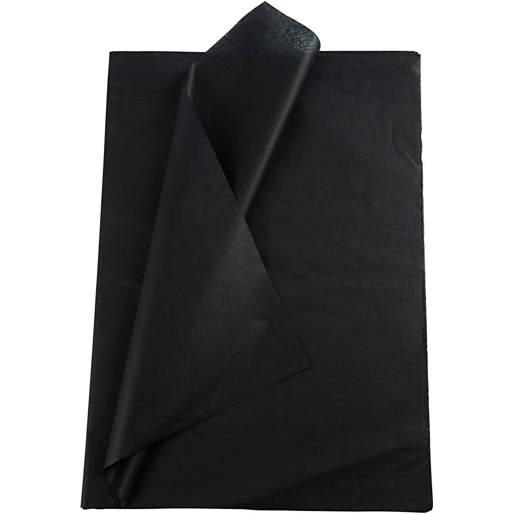 Creativ Company Seidenpapier, Blatt 50x70 cm, 17 g, schwarz, 25 Blatt 1 Karton