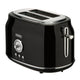 Bourgini Toaster Retro Toaster Schwarz