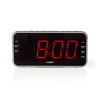 Nedis digitaler Radiowecker | LED-Bildschirm | 1x 3,5-mm-Audioeingang | schwarz | 1 Stück - clar004bk clar004bk