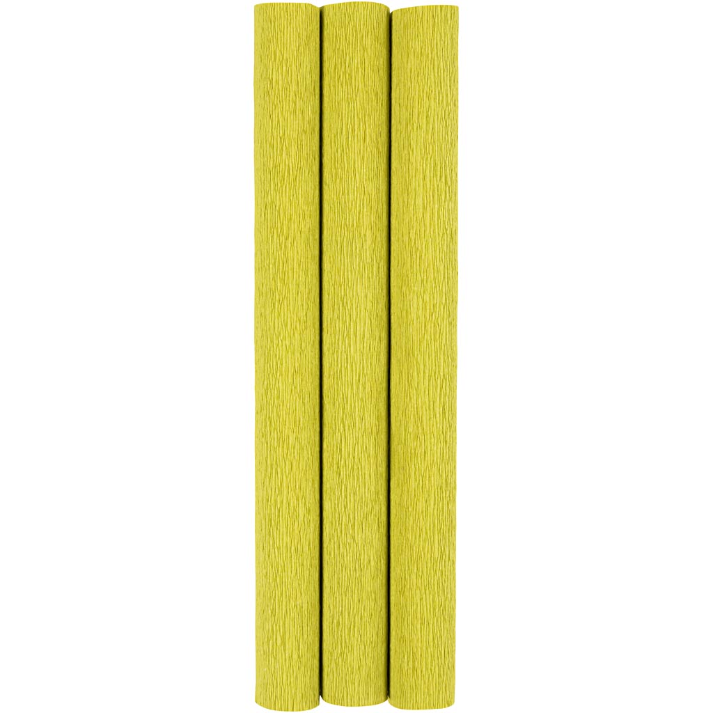 Creativ Company Krepppapier, Blatt 25x60 cm, Kreppverhältnis: 180 %, 105 g, hellgrün, 3 Blatt 1 Karton