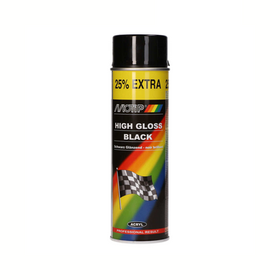 Sprühfarbe Acryllack Hochglanz Schwarz 500 ml