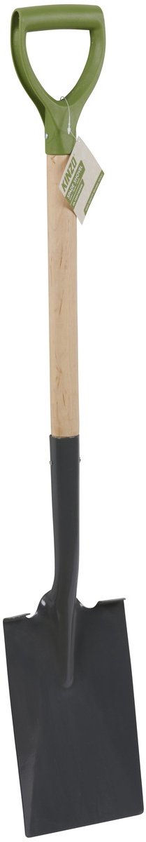 Kinzo Gartenspaten 105 cm – stabiler Spaten mit Holzstiel und ergonomischem Griff – Schaufel für Gartenarbeiten, Bodenbearbeitung und Baumwurzeln – Gartenschaufel aus Metall