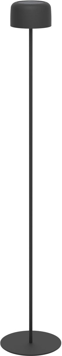Eglo Stehleuchte roccanova-l – wiederaufladbar (bis zu 22 Stunden Licht) – Solar – 120 cm – schwarz – kabellos – dimmbar – drinnen und draußen