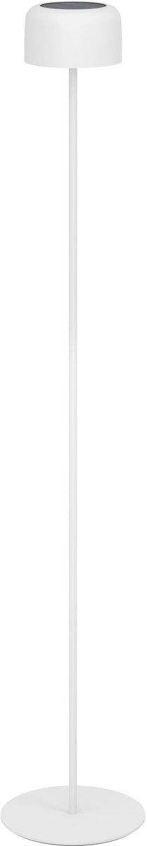 Eglo Stehleuchte roccanova-l – wiederaufladbar (bis zu 22 Stunden Licht) – Solar – 120 cm – weiß – kabellos – dimmbar – drinnen und draußen