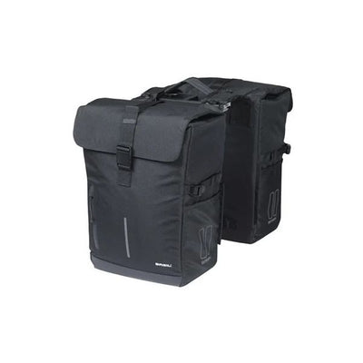 Basilikum Doppelfahrradbeutel MIK 30 Liter 16 x 27 x 38 cm Schwarz