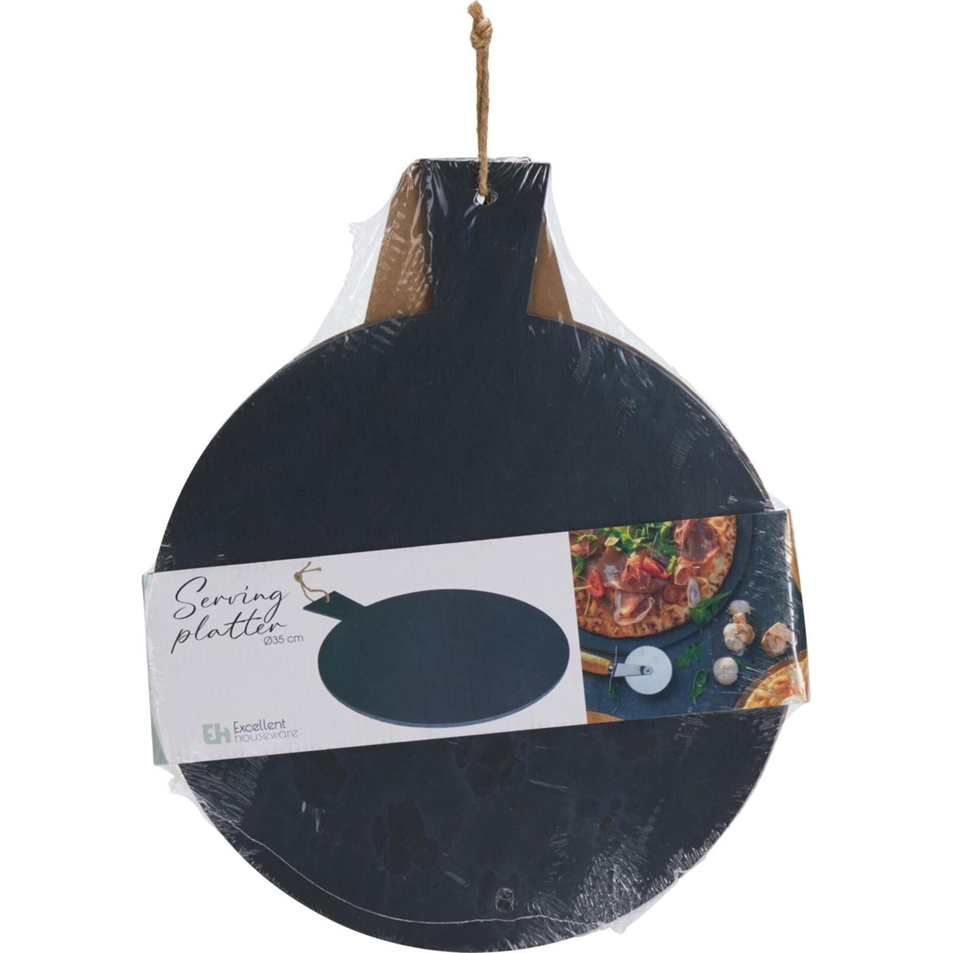 Ausgezeichnetes Haushaltswaren-Serviertablett aus Schiefer, ø35 cm