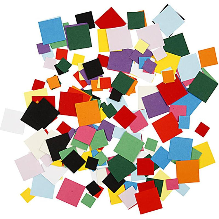 Creativ Company Kartonmosaik, quadratisch, Größe 10+15+20 mm, 180 gr 1 Karton