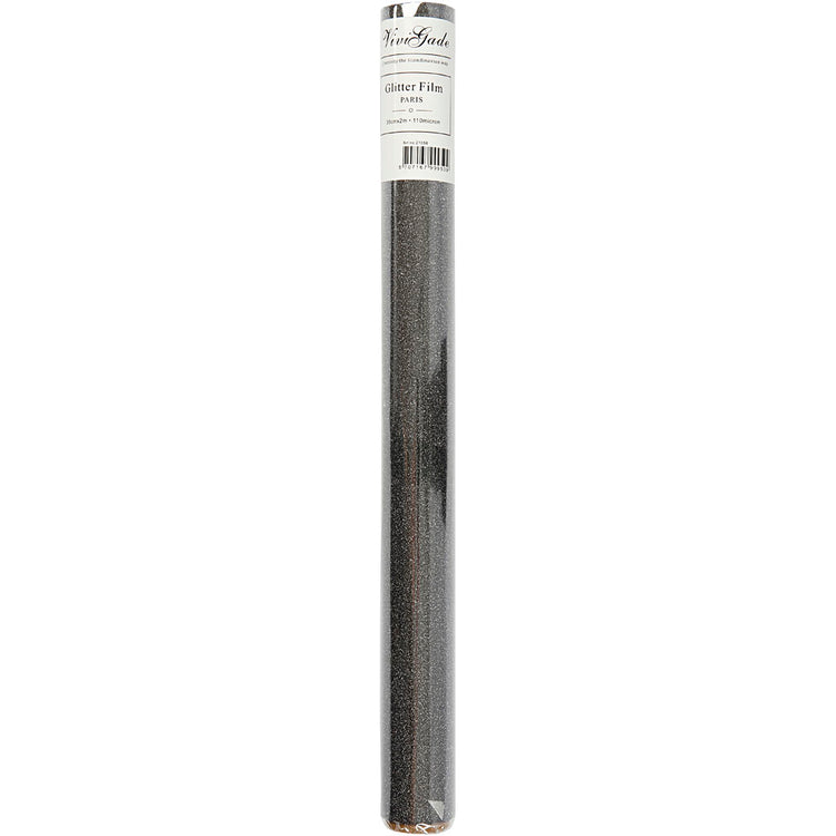 Vivi Gade Glitzerfolie, B: 35 cm, Stärke 110 my, schwarz, 2 m 1 Rolle