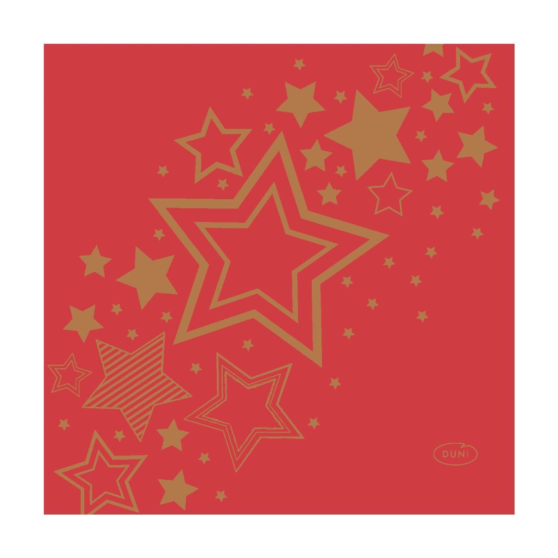 Duni Servietten Weihnachtsstern rot 24x24cm