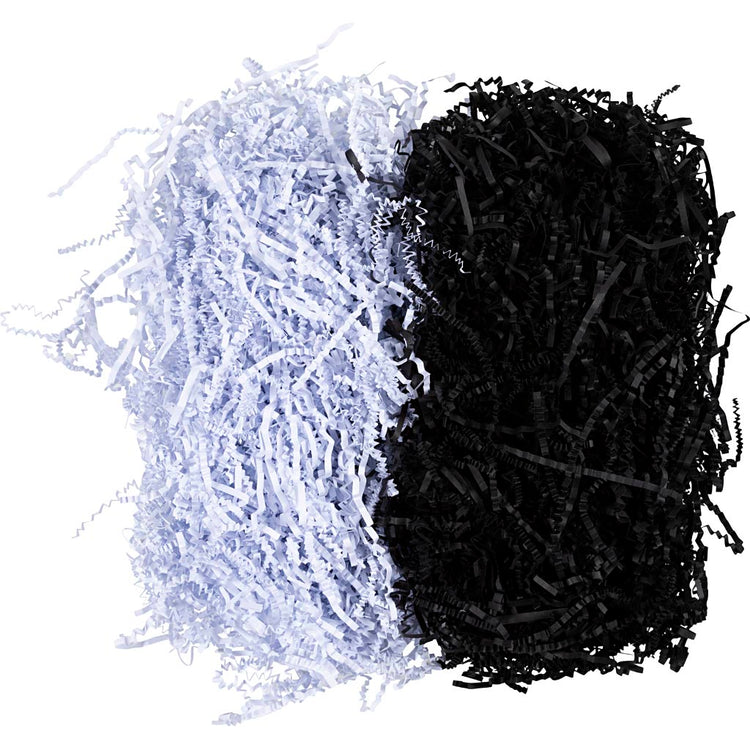 Creativ Company Knisterpapier, L: 25-30 cm, B: 3 mm, schwarz, weiß, 2x50 g 1 Box