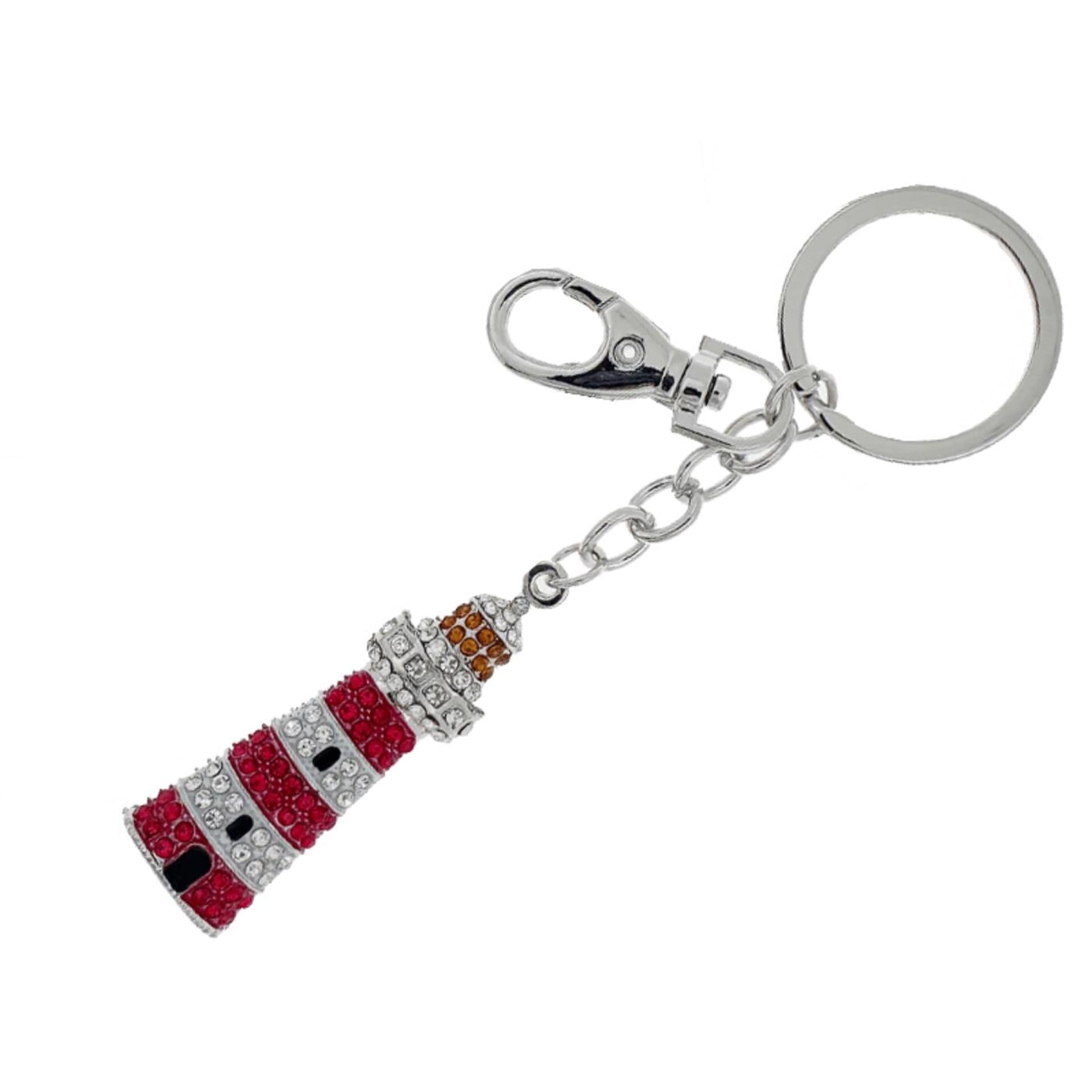 Schlüsselanhänger Leuchtturm Bling Metall 5cm
