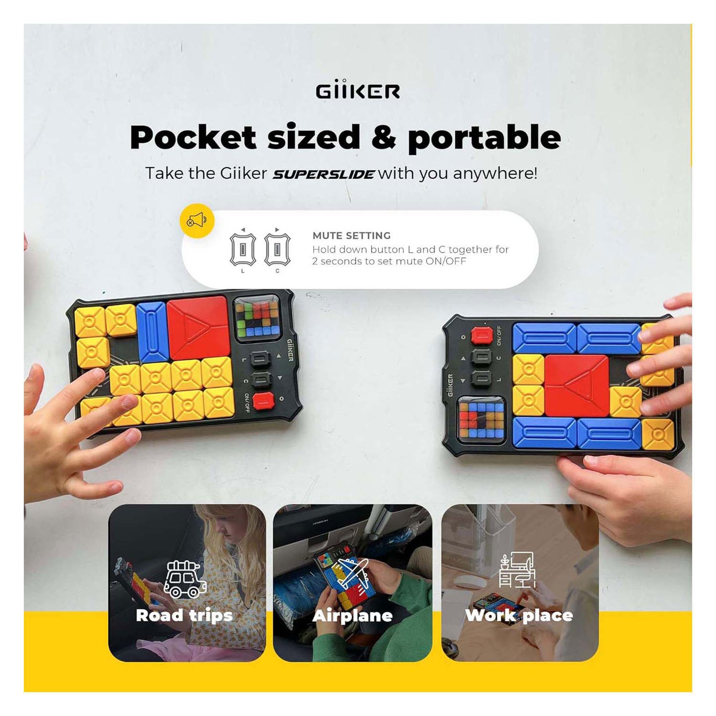 Giiker Super Slide Puzzle Game - Schwarz