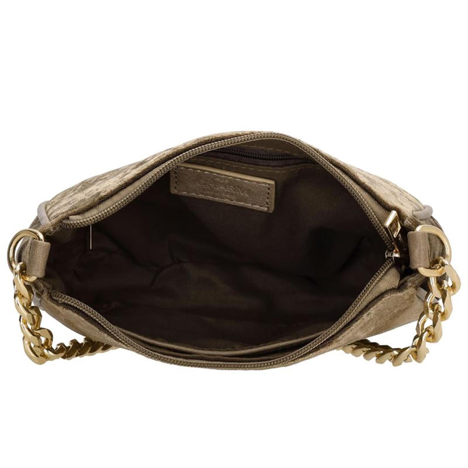 Charm London Samt-Umhängetasche Bronze