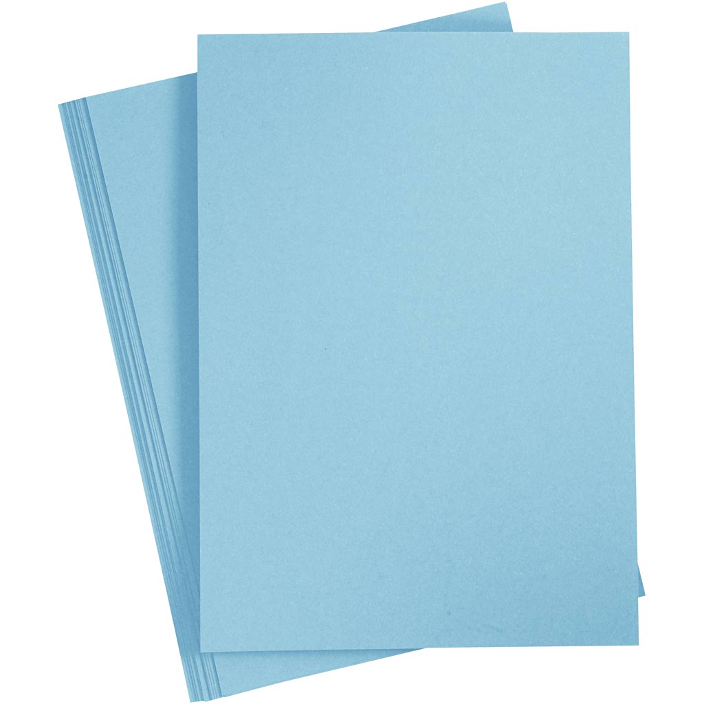 Creativ Firmenkarton, A4, Blatt 210x297 mm, 210 gr, hellblau, 10 Blatt 1 Karton