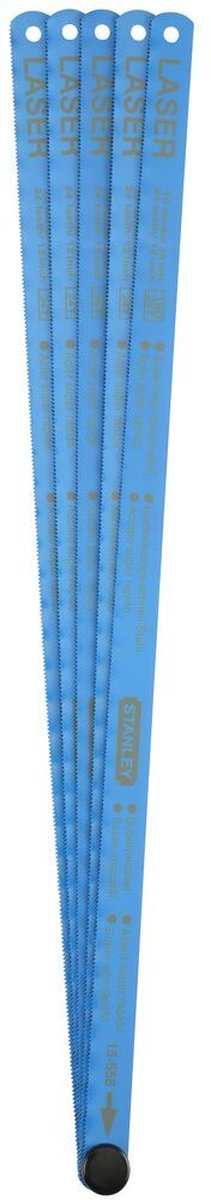 Stanley Metallsägeblatt 300 mm – 24 t Zoll (5 Stück Karte)
