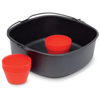 Philips Hd9945 01 Airfryer XL -Zubehör Set schwarz rot