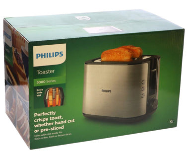 Philips Toaster HD2650 90 Viva Edelstahl schwarz