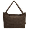 Brauner Beagles-Shopper mit Hahnentrittmuster