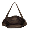 Brauner Beagles-Shopper mit Hahnentrittmuster