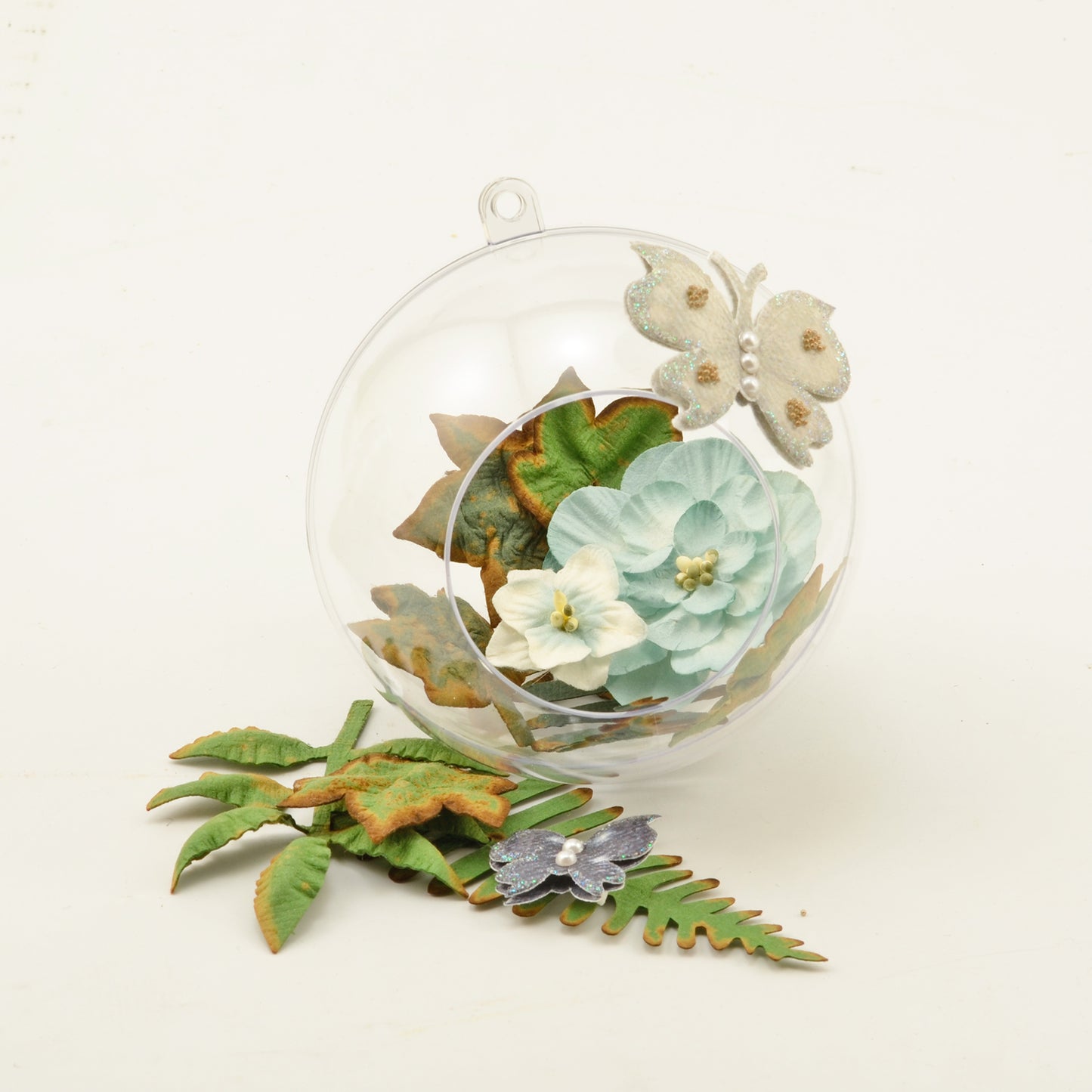 Vaessen creative • Kunststoffkugel 2-teilig ø8cm 5 Stück mit Loch