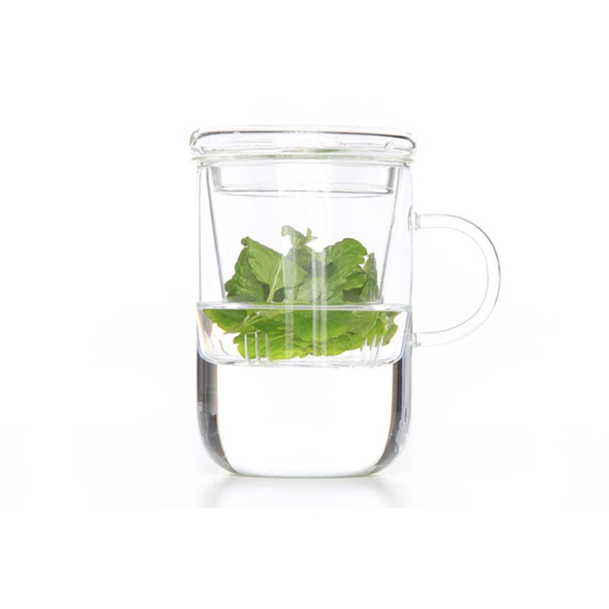 Teeglas mit Filter ø 8cm h=12cm