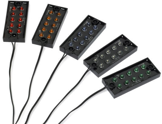 OpticParts DF LED Lampe Panel 10 LEDs Blau wasserdicht