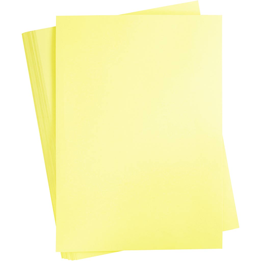 Creativ Company Farbkarton, A2, Blatt 420x594 mm, 180 gr, hellgelb, 100 Blatt 1 Karton