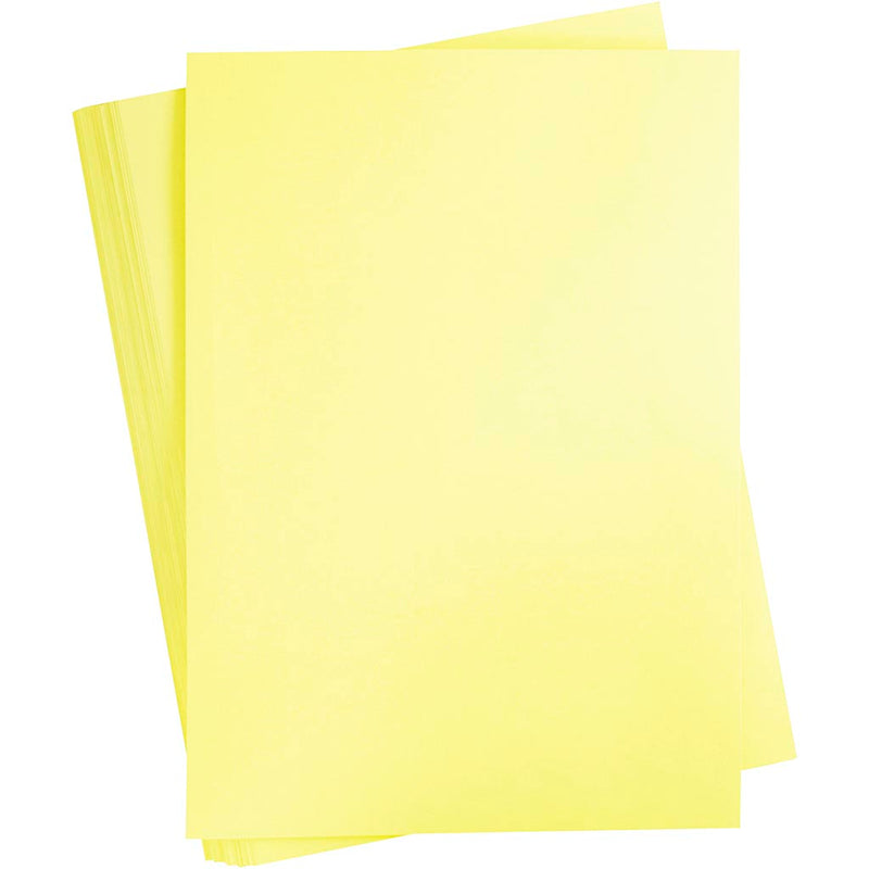 Creativ Company Farbkarton, A2, Blatt 420x594 mm, 180 gr, hellgelb, 100 Blatt 1 Karton