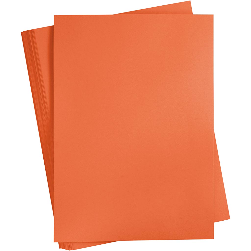 Creativ Company farbiger Karton, A2, Blatt 420 x 594 mm, 180 g, orange, 100 Blatt 1 Karton