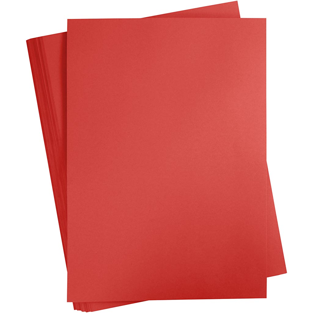 Creativ Company Farbkarton, A2, Blatt 420x594 mm, 180 gr, rot, 100 Blatt 1 Karton
