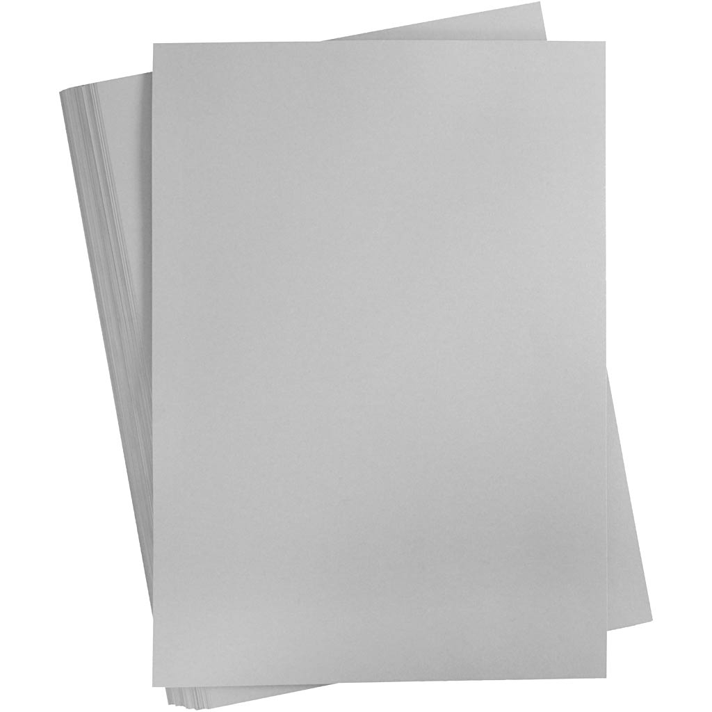 Creativ Company farbiger Karton, A2, Blatt 420 x 594 mm, 180 g, grau, 100 Blatt 1 Karton