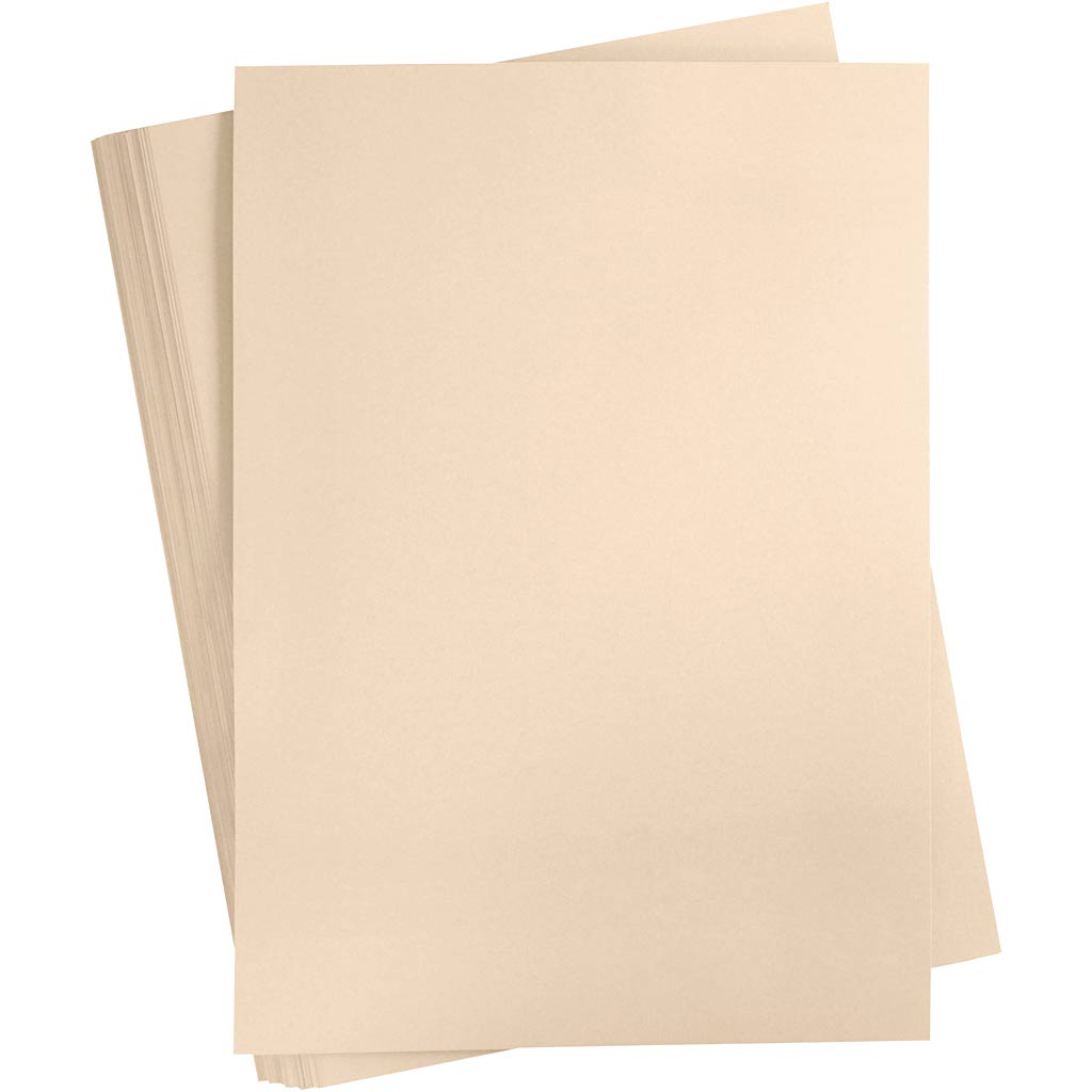 Creativ Company farbiger Karton, A2, Blatt 420 x 594 mm, 180 g, beige, 100 Blatt 1 Karton