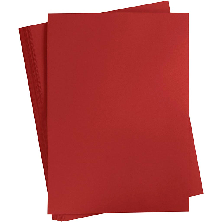 Creativ Company Farbkarton, A2, Blatt 420x594 mm, 180 gr, dunkelrot, 100 Blatt 1 Karton