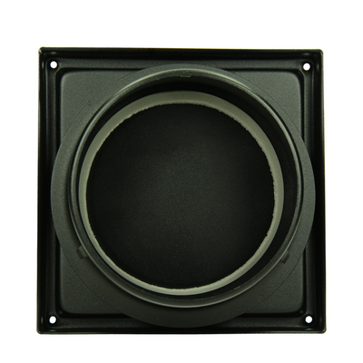 Renson 1066438 – schwarzes Edelstahl-Dunstabzugshaubengitter Typ 641 ø150 mm, Aufputzmontage | 2 Stk