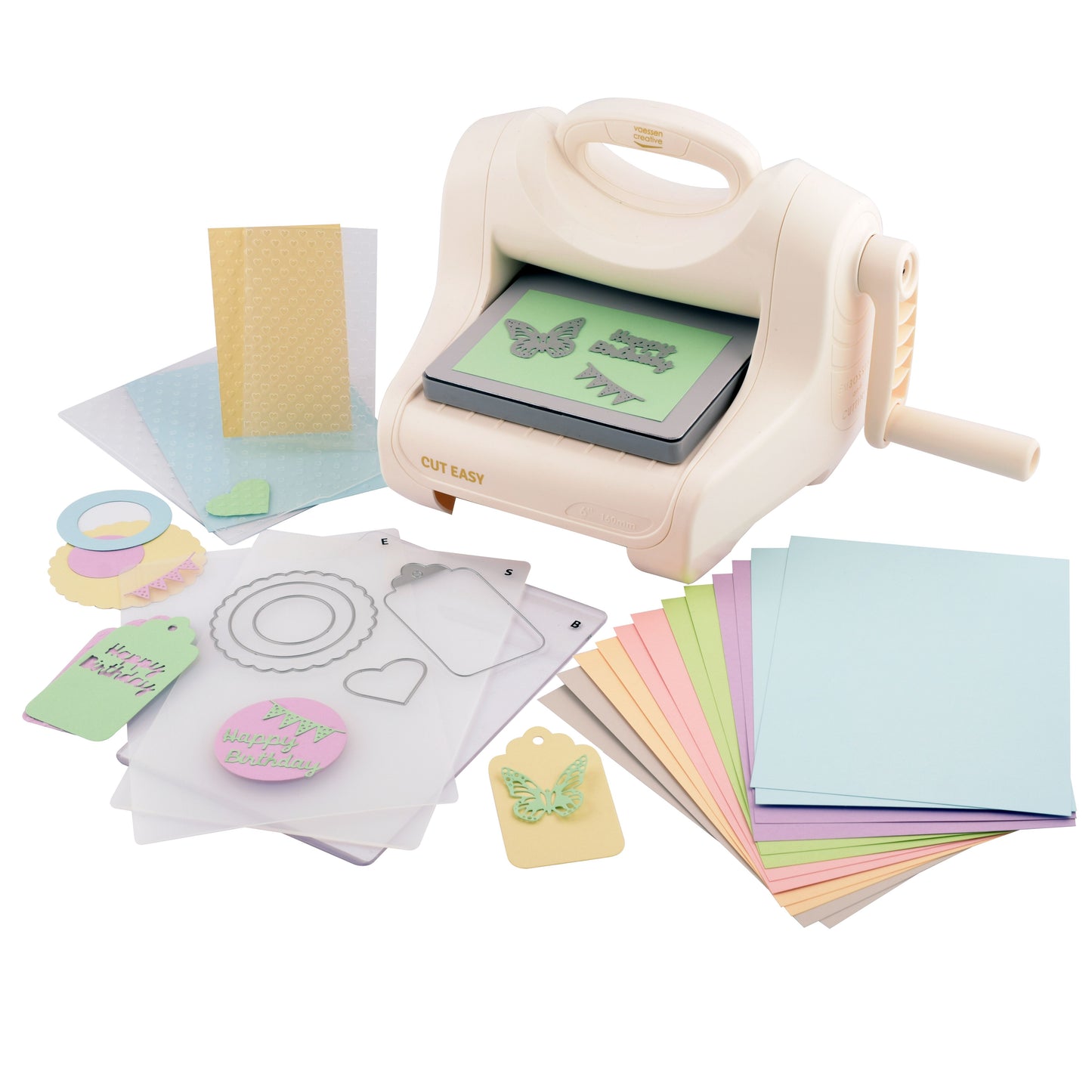 Vaessen Creative • Cut Easy Schneide- und Prägemaschine A5, Starter-Set
