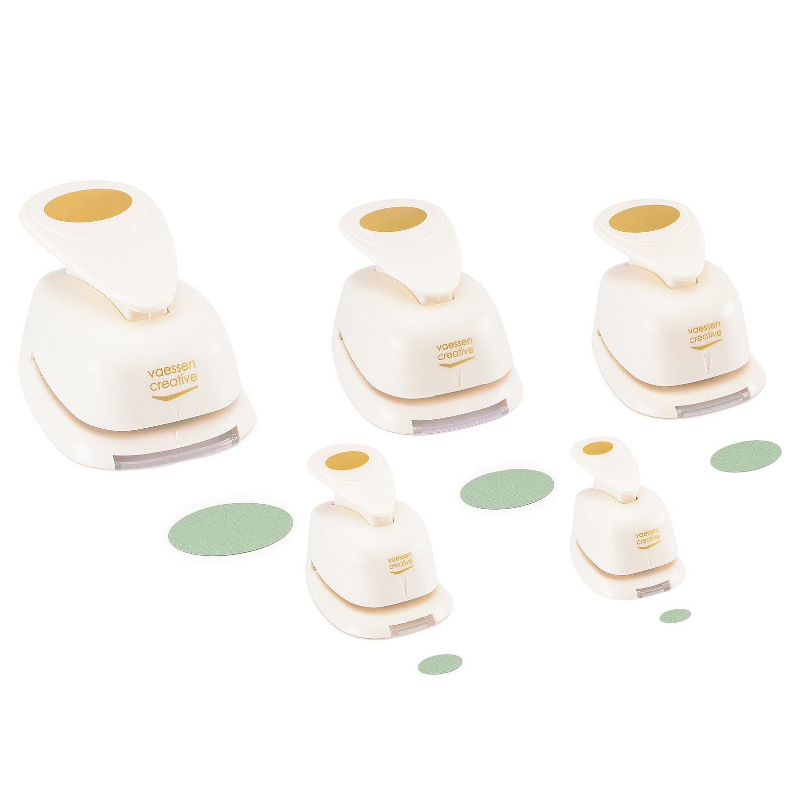 Vaessen creative • Figurenstanzer-Set Ovale 5-teilig