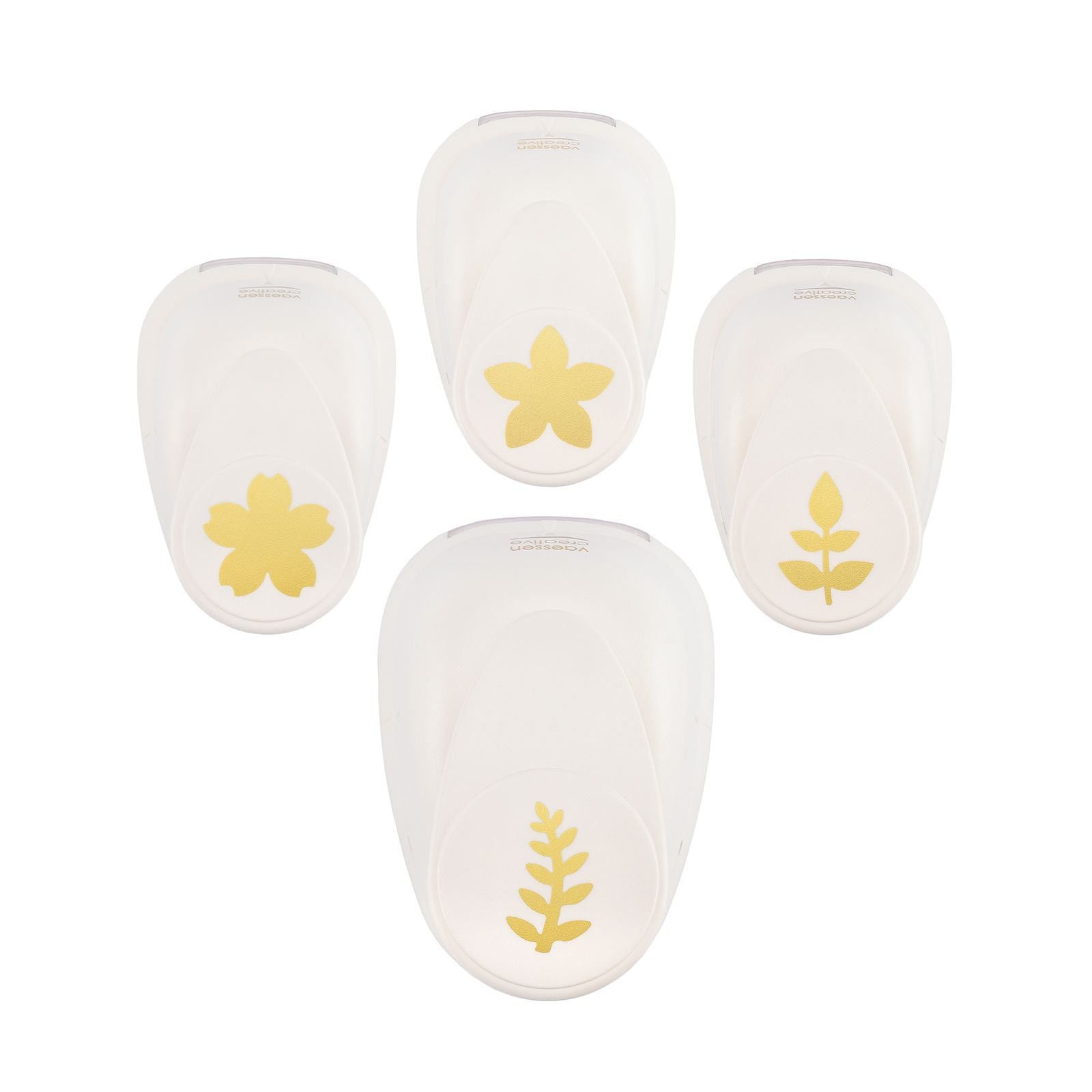 Vaessen creative • Figurenstanzer-Set Blume und Blatt 4-tlg.