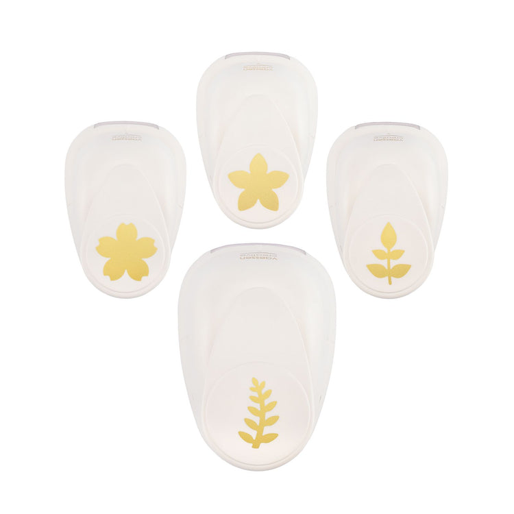 Vaessen creative • Figurenstanzer-Set Blume und Blatt 4-tlg.