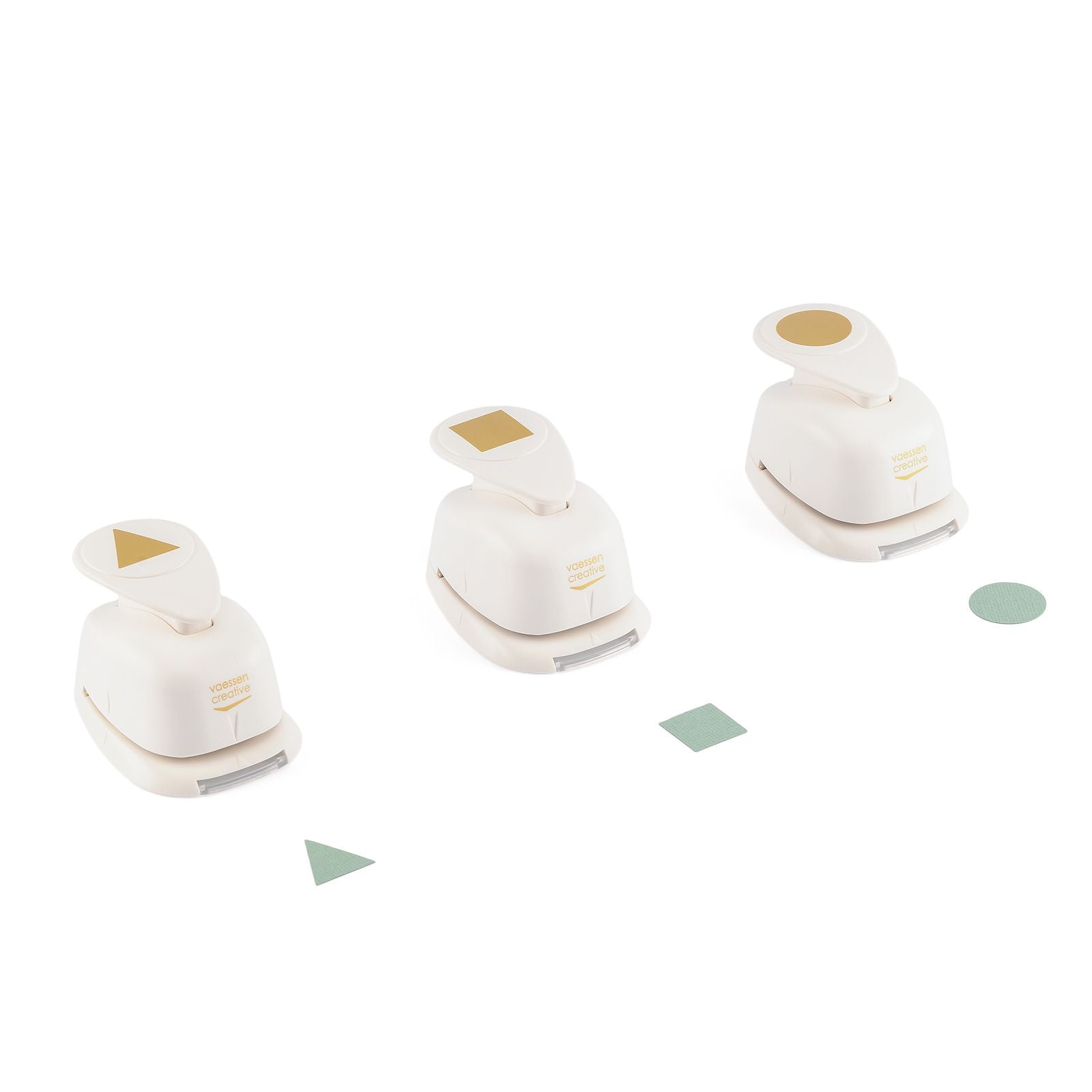 Vaessen creative • Figurenstanzer-Set Kreis Quadrat Dreieck 3-tlg.